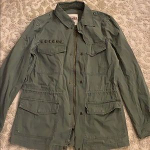 Green Utility cargo Jacket